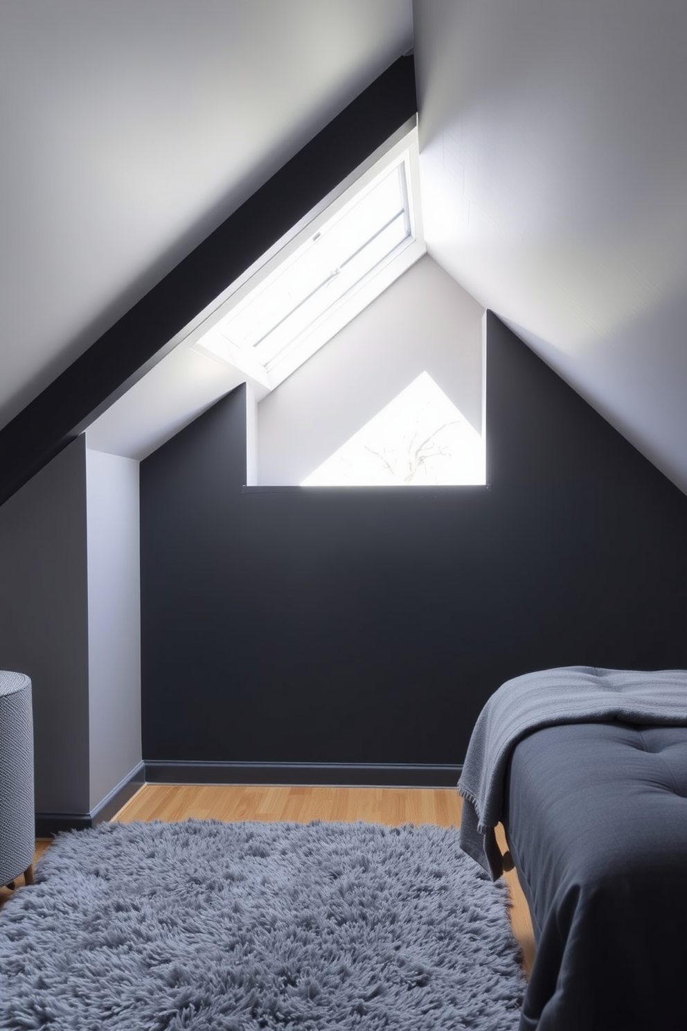 Gray Attic Room Design Ideas 4