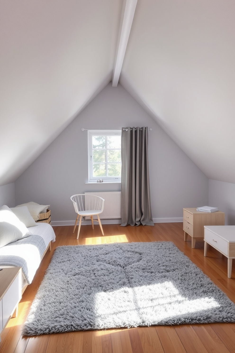 Gray Attic Room Design Ideas 9