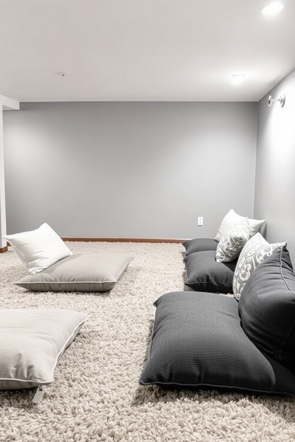 Gray Basement Design Ideas 24