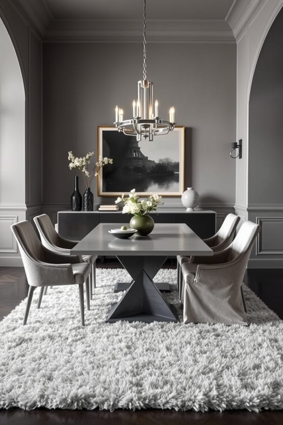 Gray Dining Room Design Ideas 10