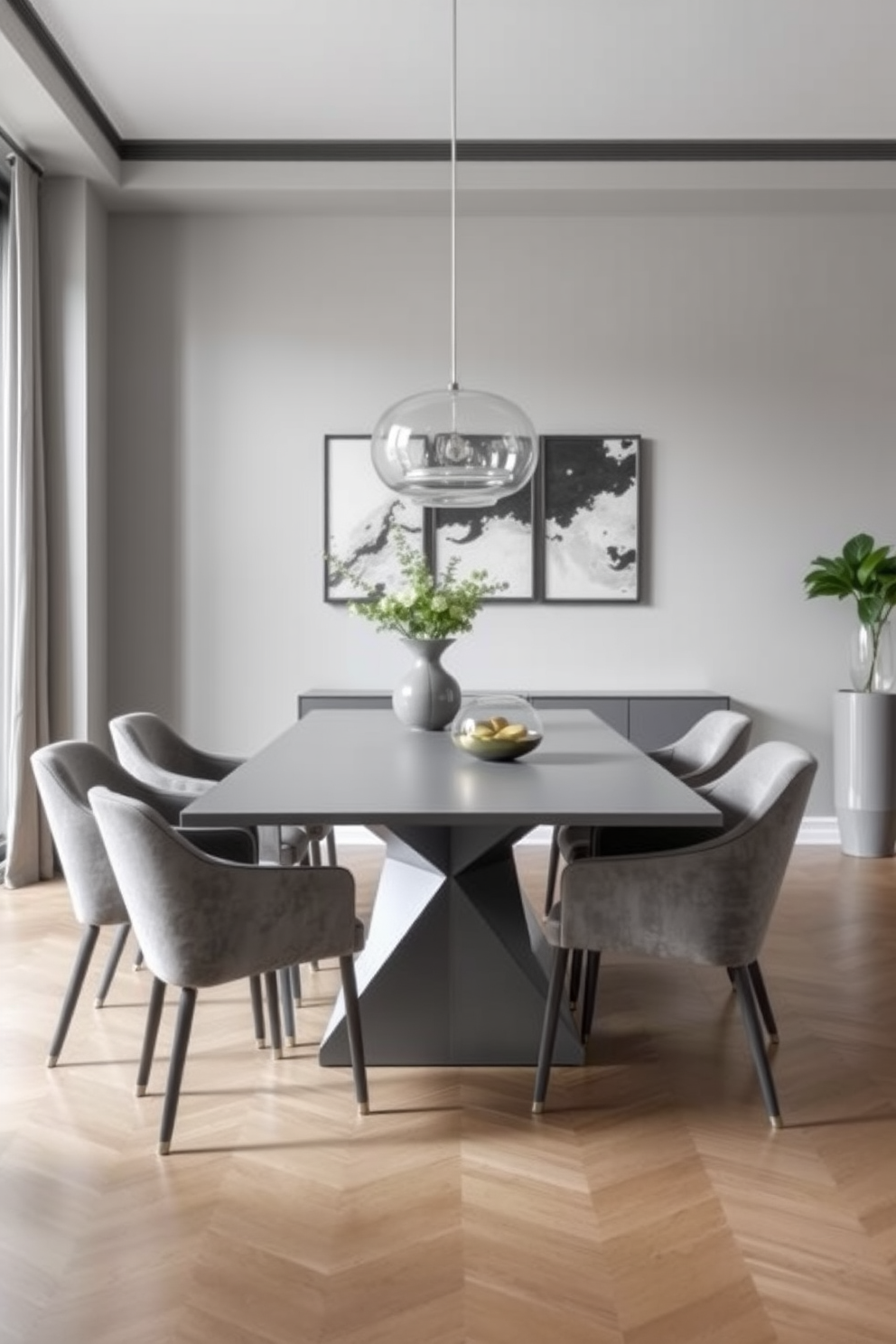 Gray Dining Room Design Ideas 12