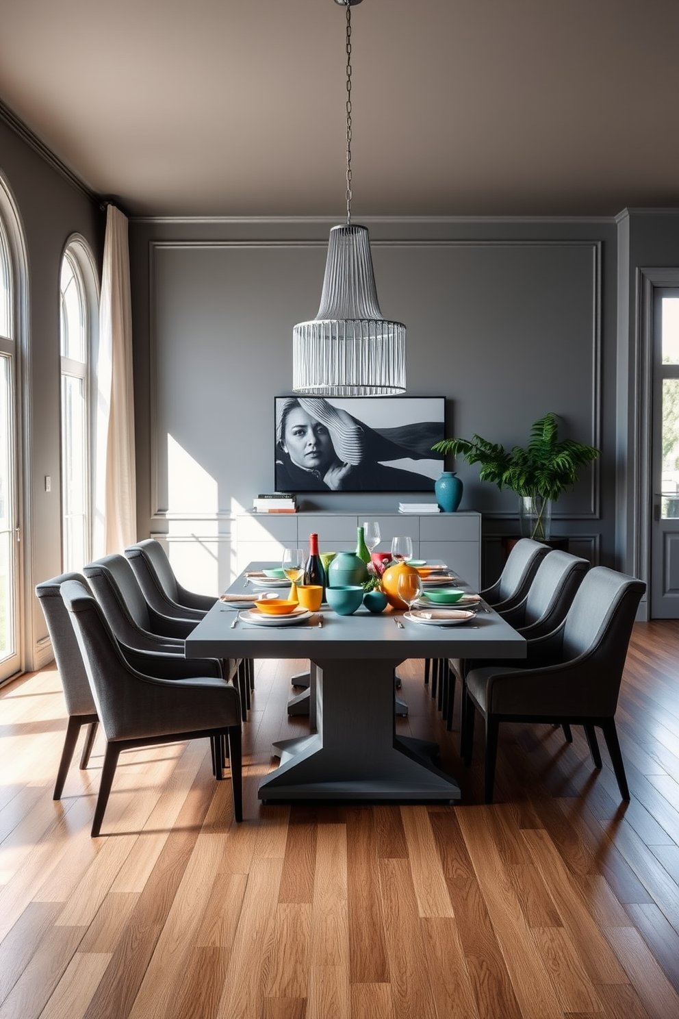 Gray Dining Room Design Ideas 14