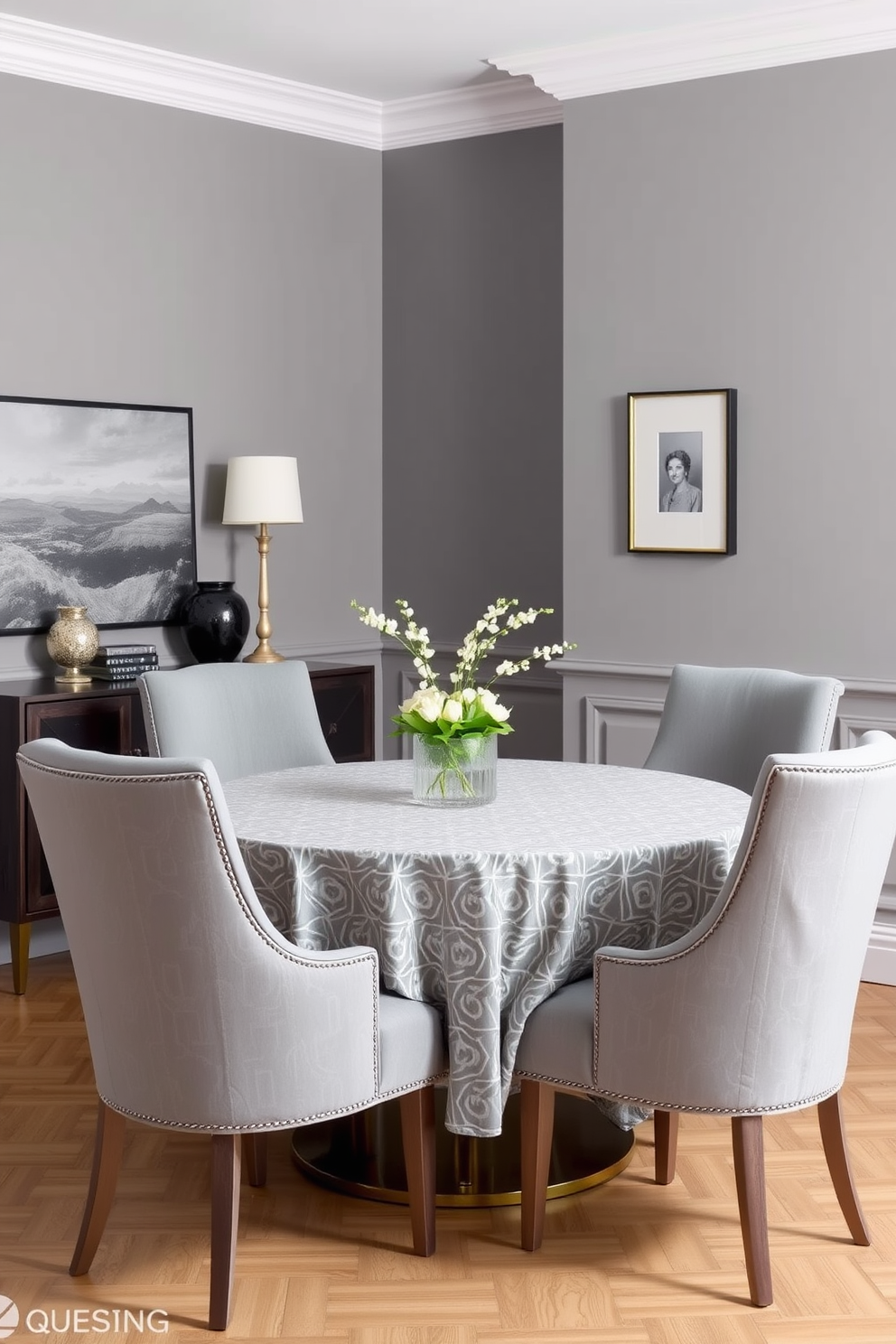 Gray Dining Room Design Ideas 20