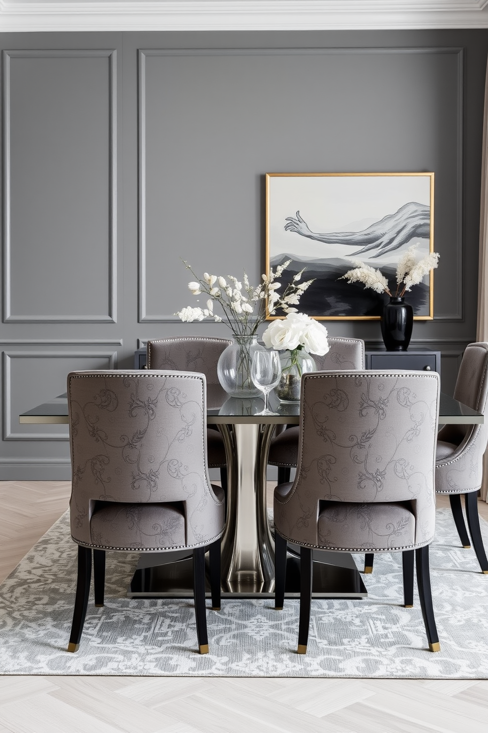 Gray Dining Room Design Ideas 23