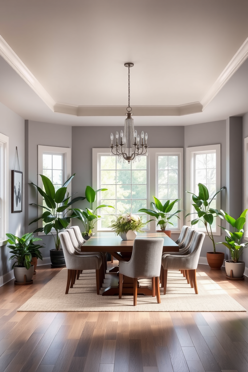 Gray Dining Room Design Ideas 25