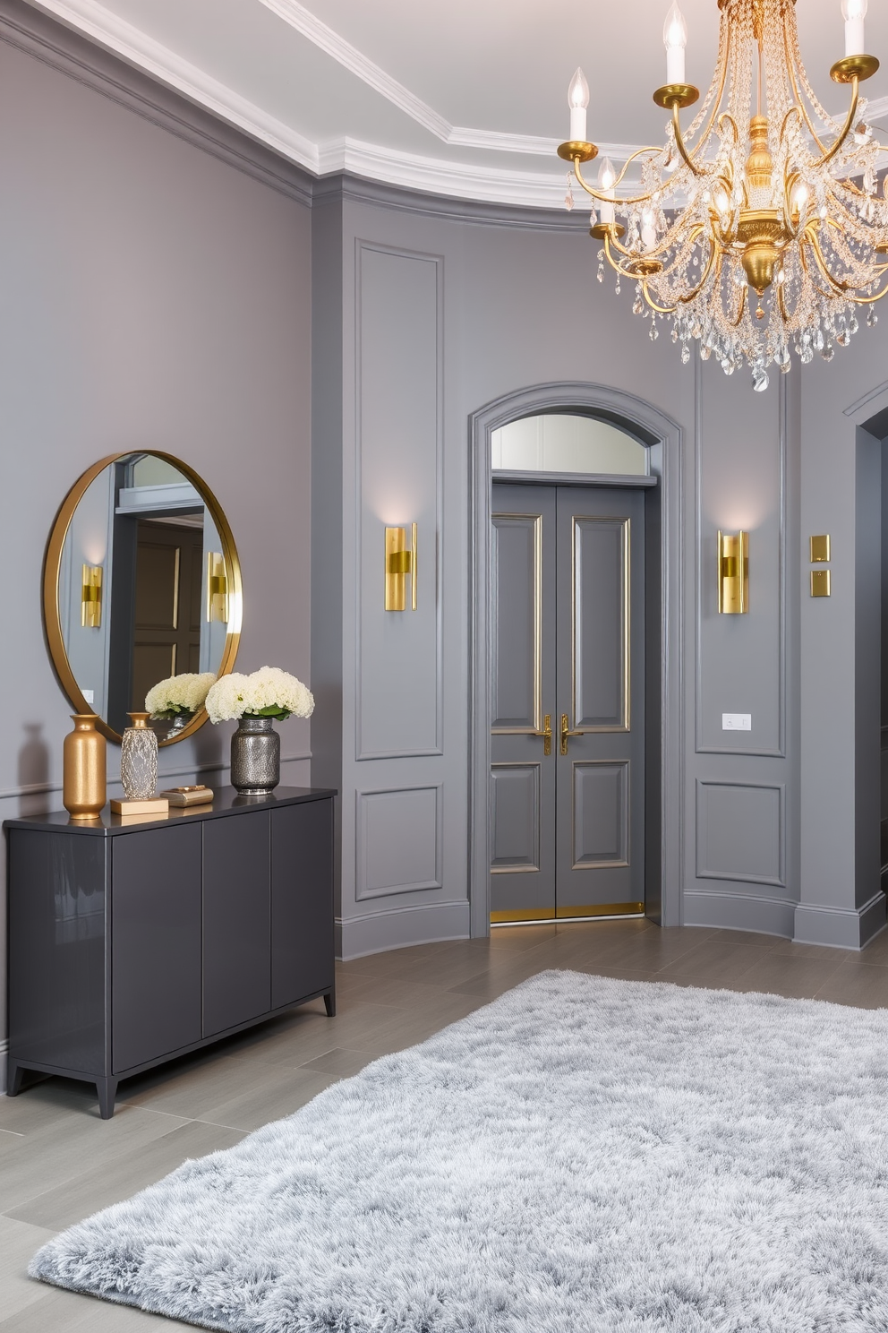 Gray Foyer Design Ideas 22