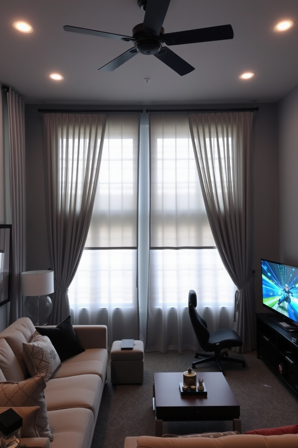 Gray Game Room Design Ideas 12