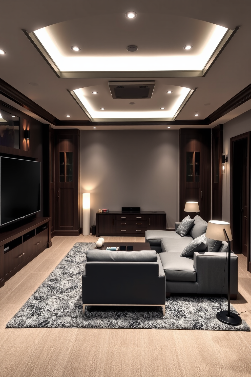 Gray Game Room Design Ideas 24