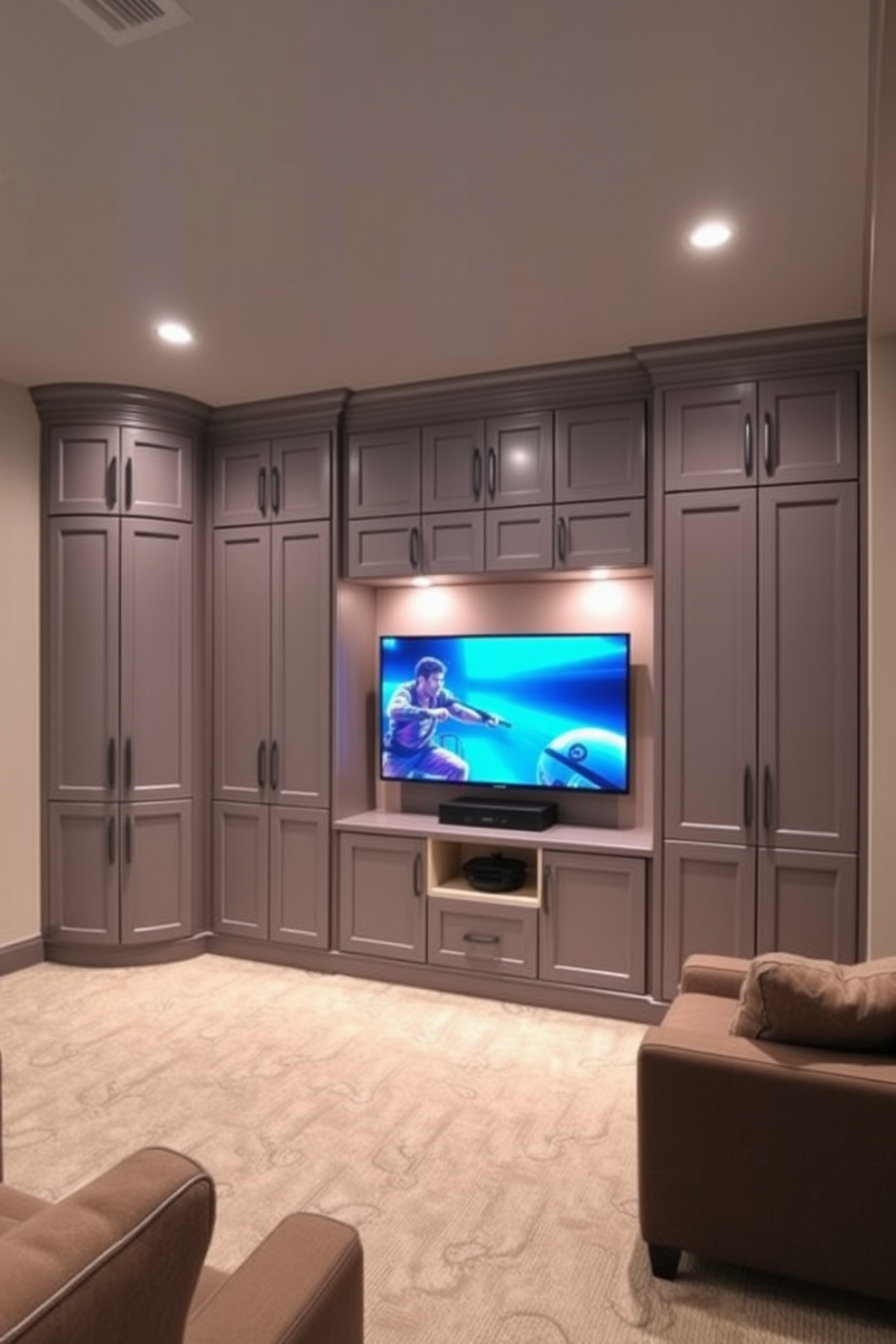 Gray Game Room Design Ideas 26