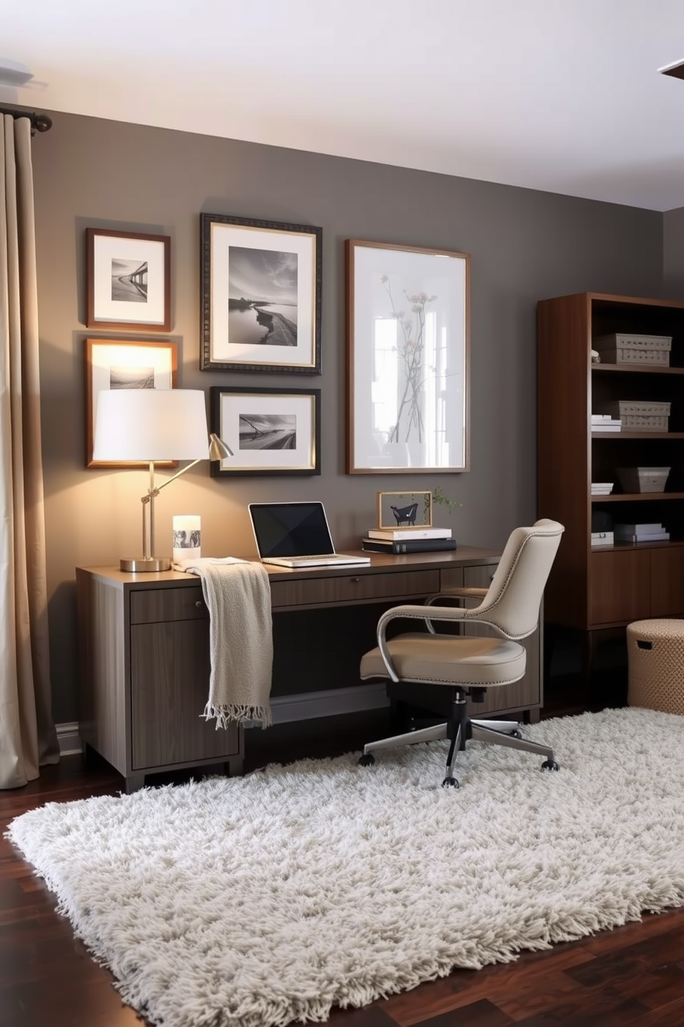 Gray Home Office Design Ideas 18