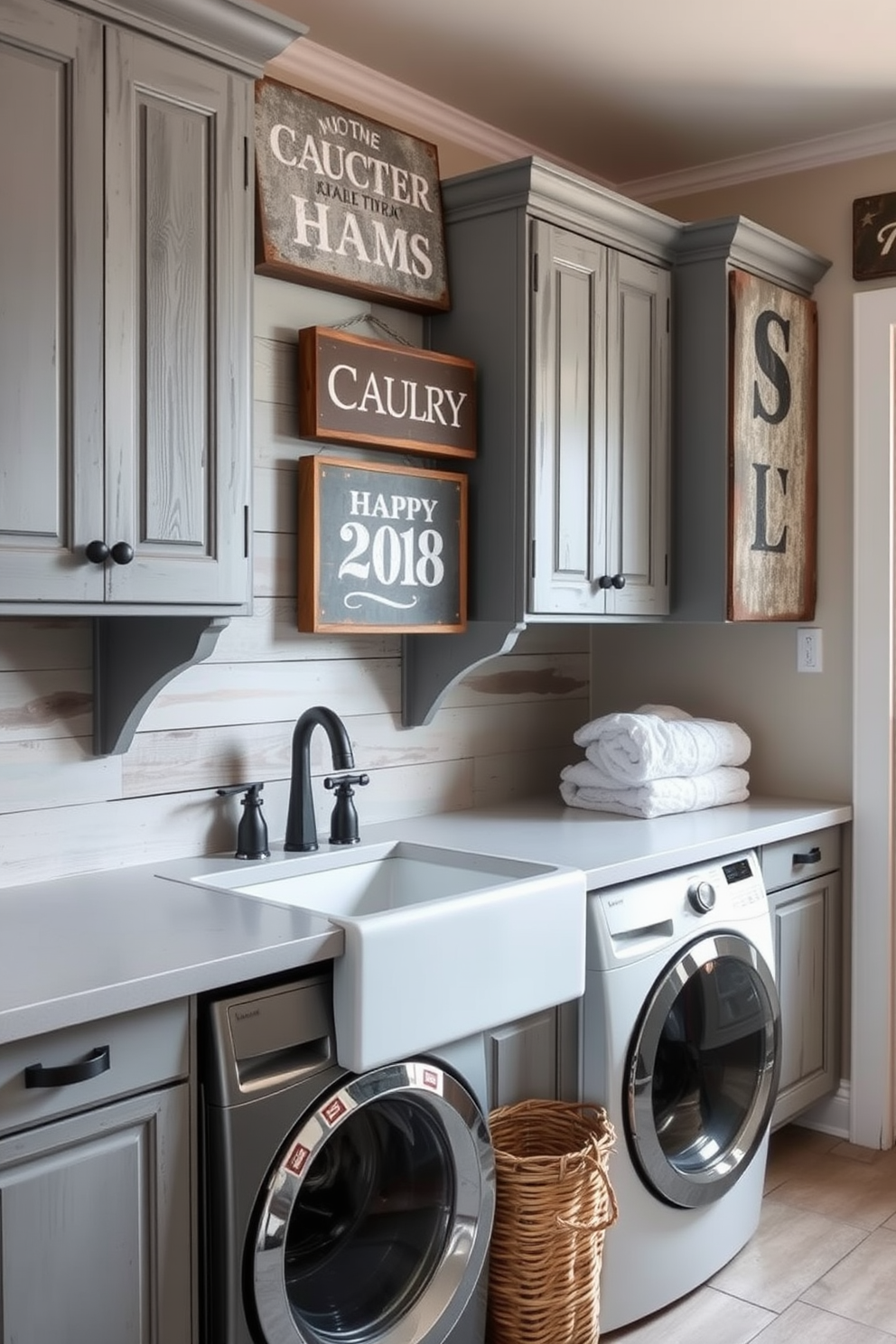 Gray Laundry Room Design Ideas 21