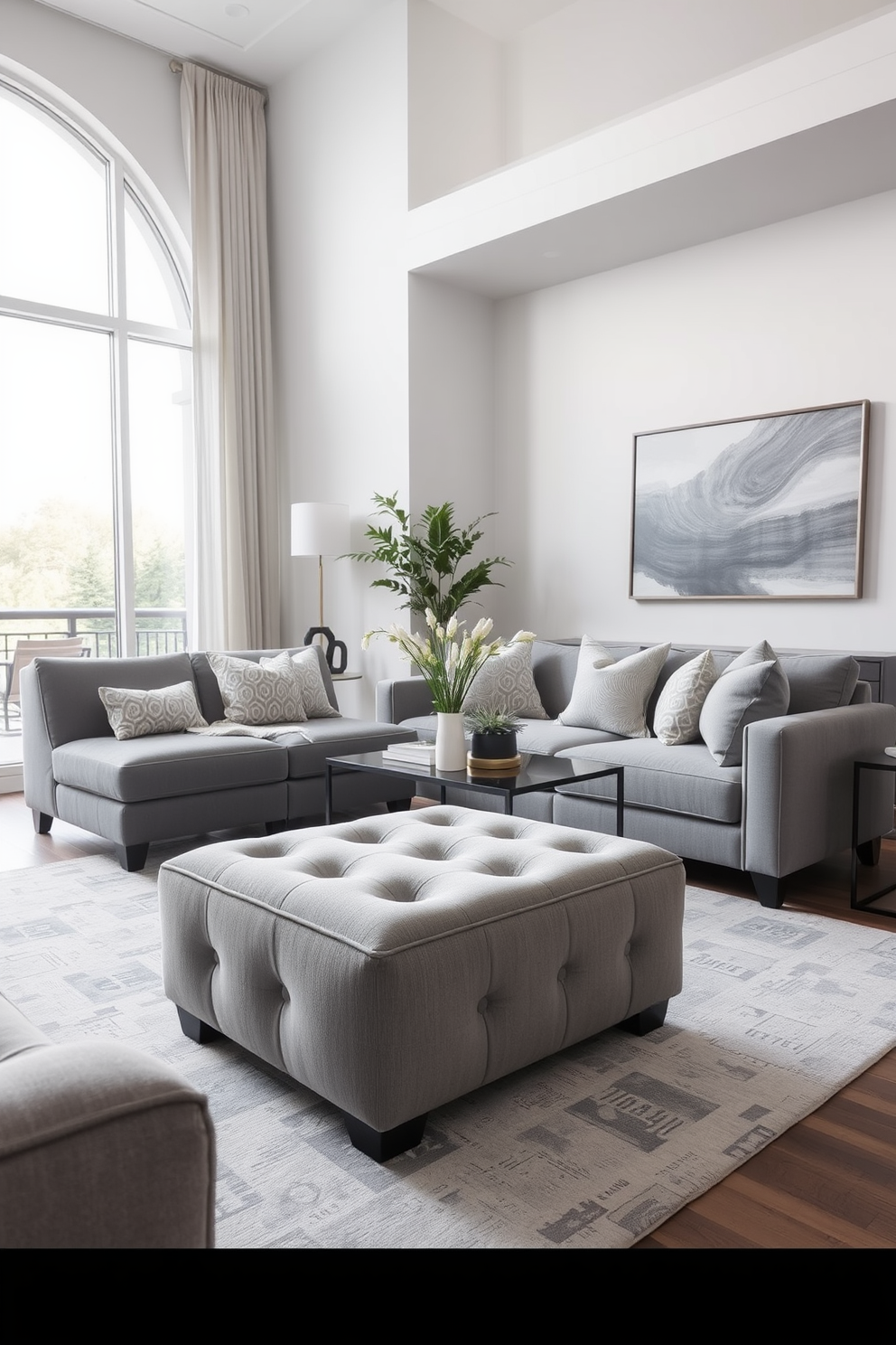 Gray Living Room Design Ideas 23