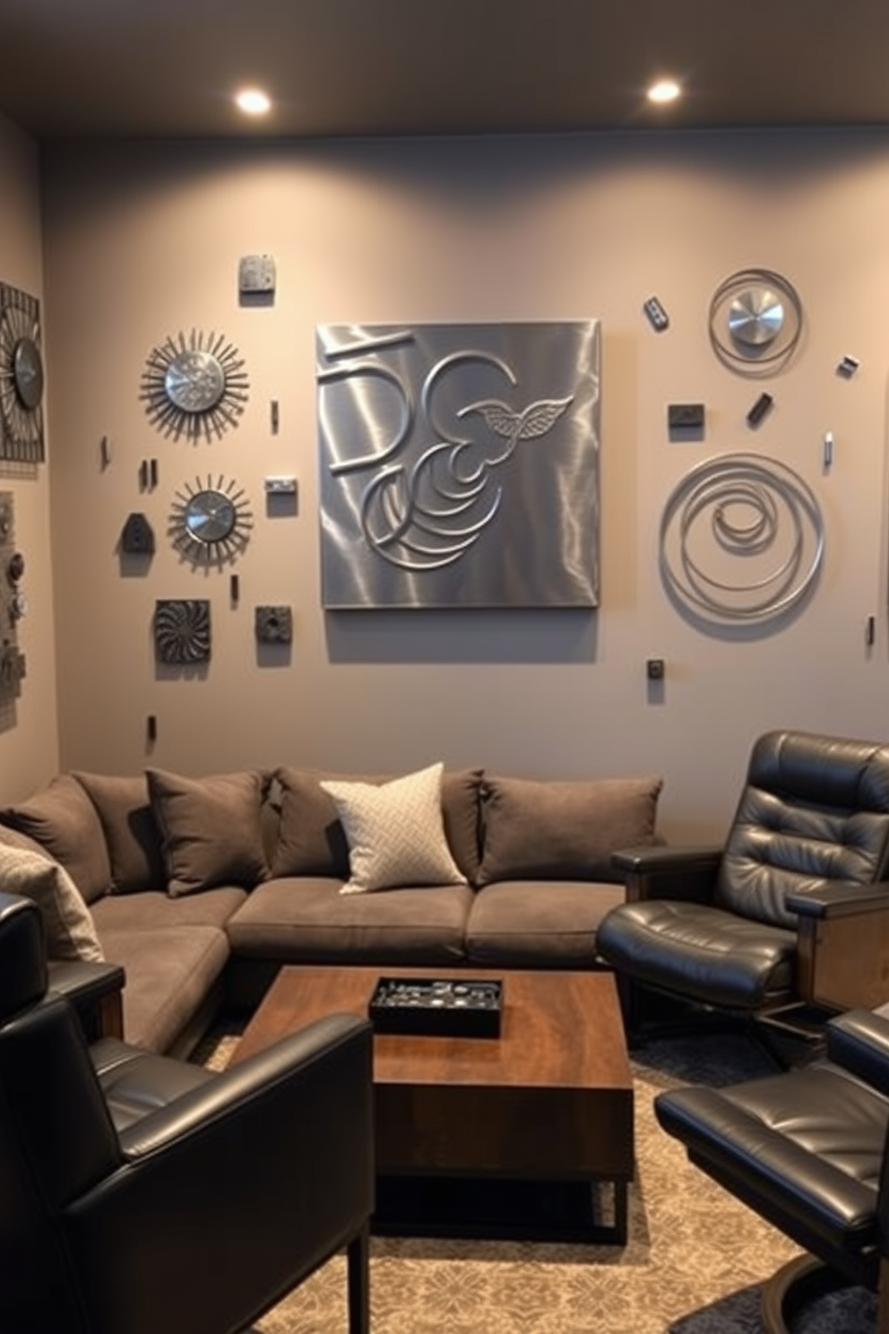 Gray Man Cave Design Ideas 19