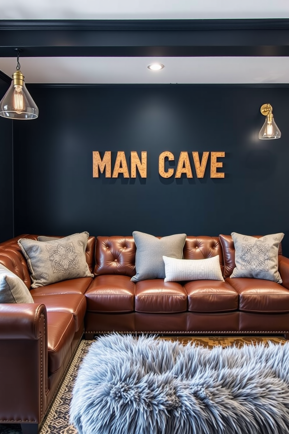 Gray Man Cave Design Ideas 2