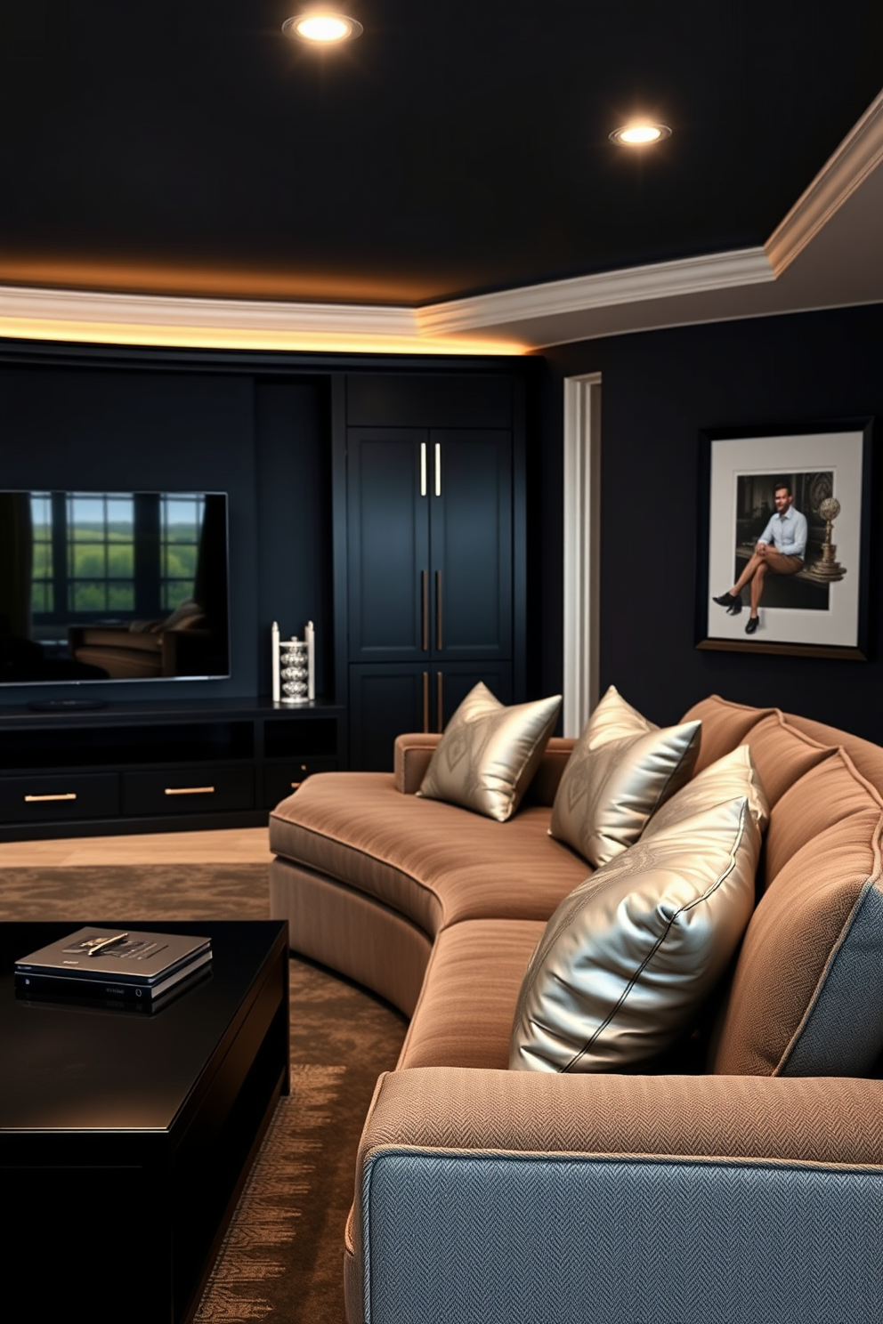 Gray Man Cave Design Ideas 23