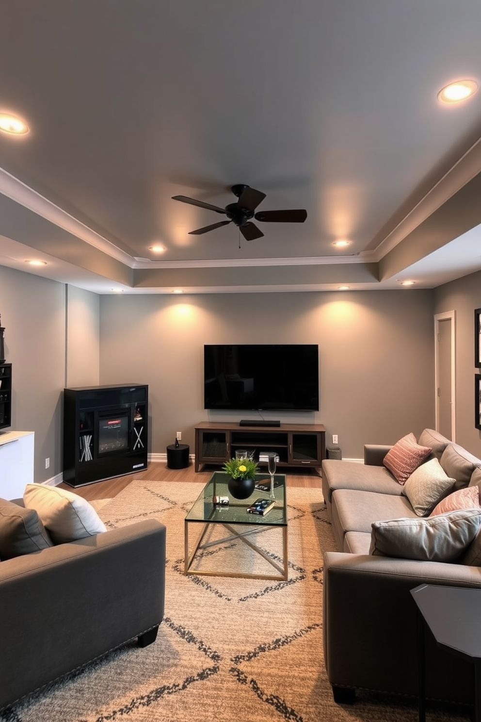 Gray Man Cave Design Ideas 4