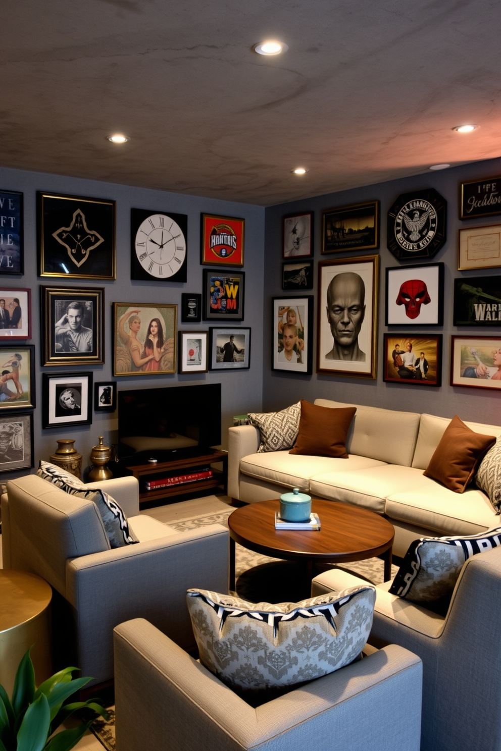 Gray Man Cave Design Ideas 9