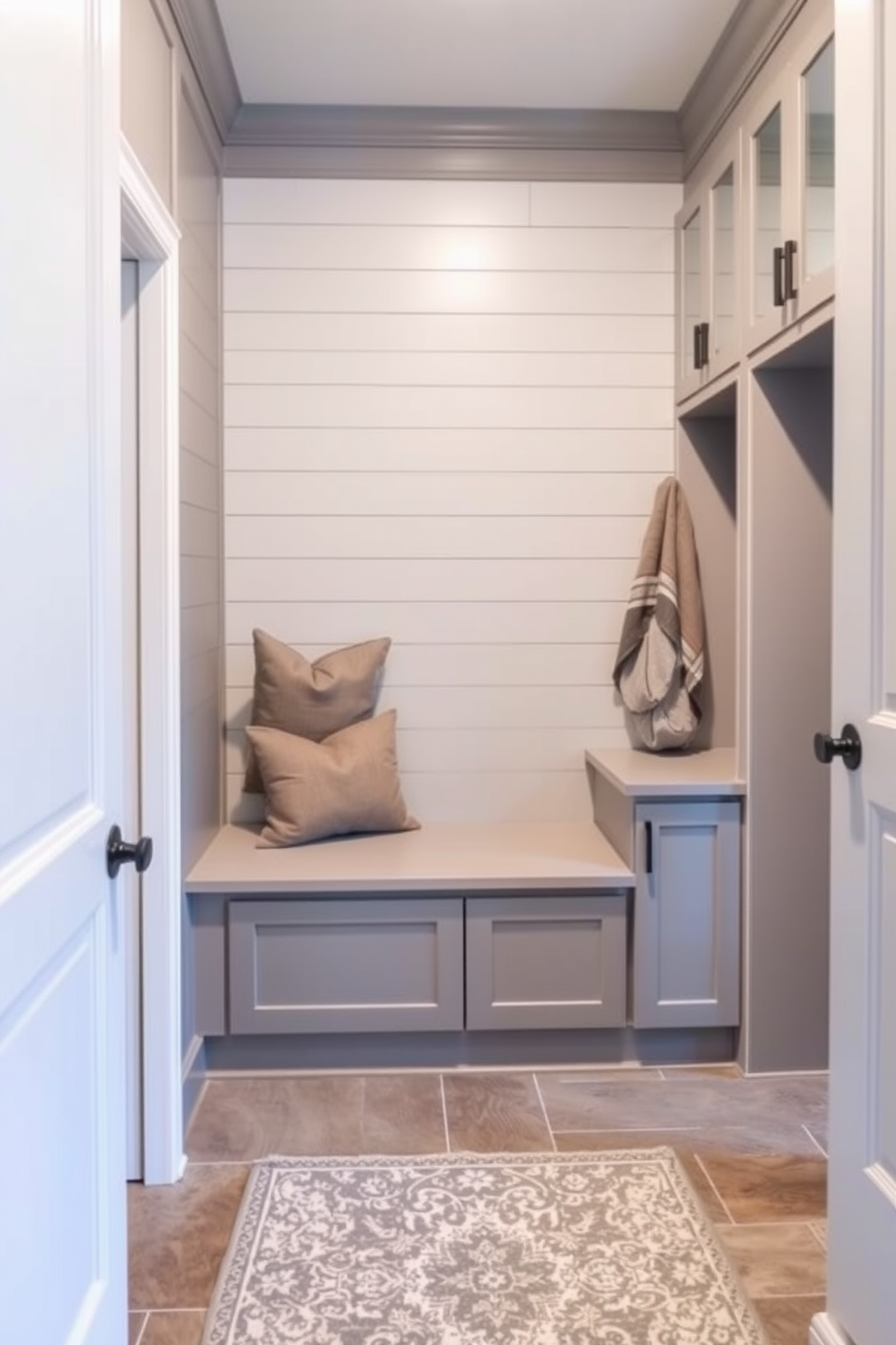 Gray Mudroom Design Ideas 16