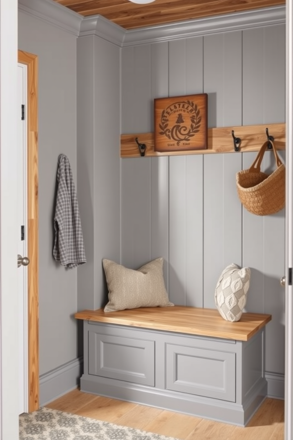 Gray Mudroom Design Ideas 20