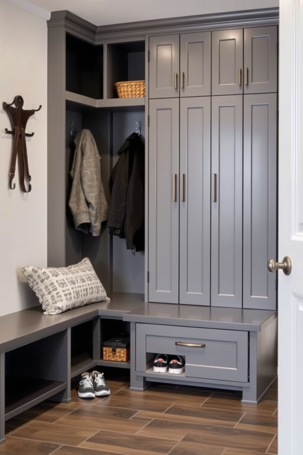 Gray Mudroom Design Ideas 22