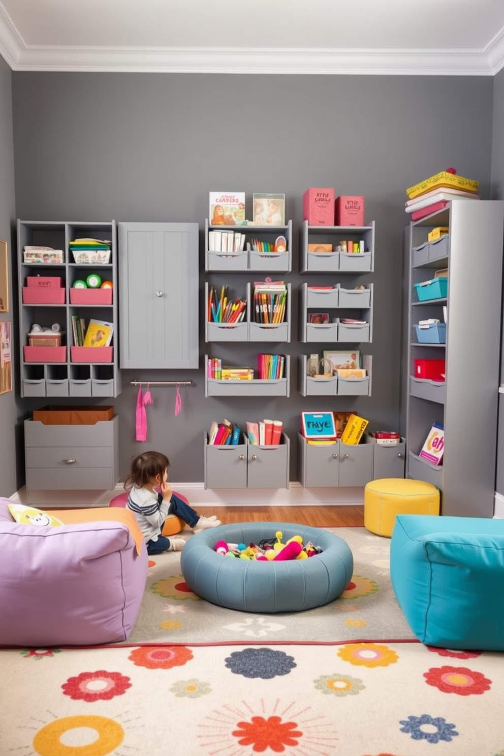 Gray Playroom Design Ideas 22