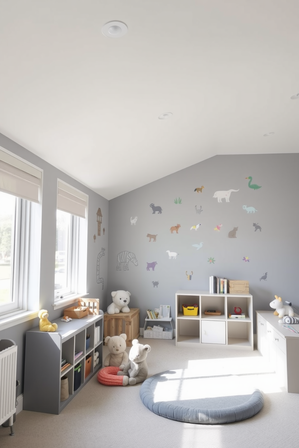 Gray Playroom Design Ideas 6