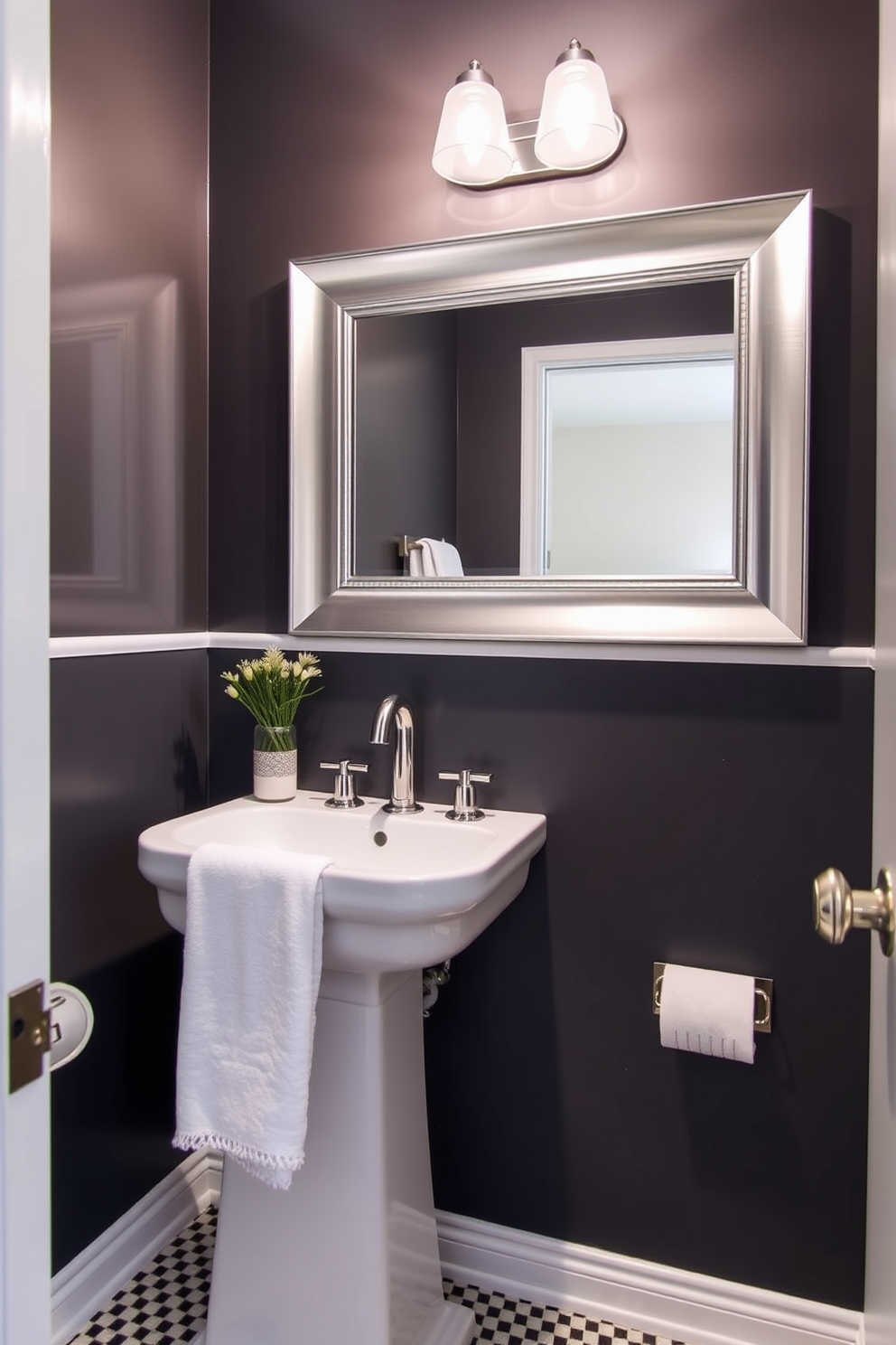 Gray Powder Room Design Ideas 5