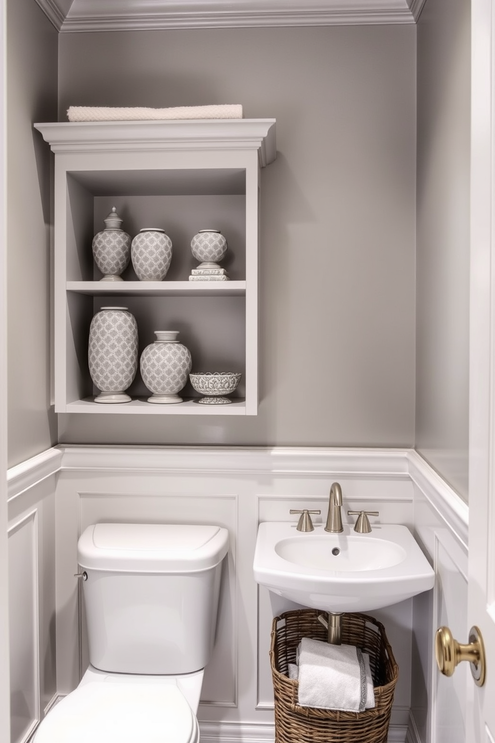 Gray Powder Room Design Ideas 9