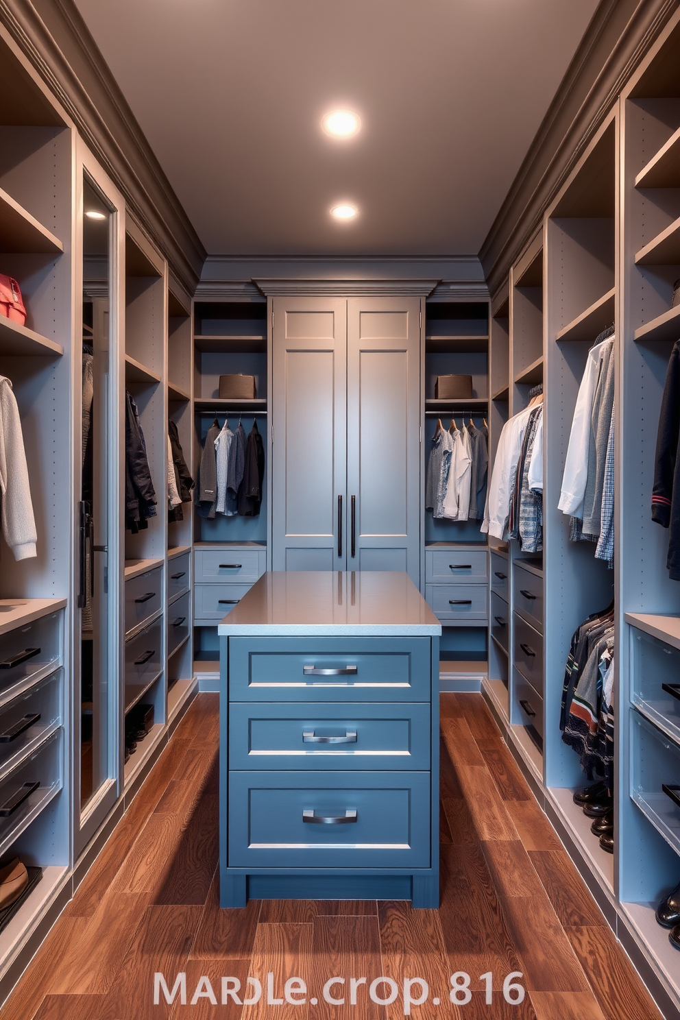 Gray Walk In Closet Design Ideas 1