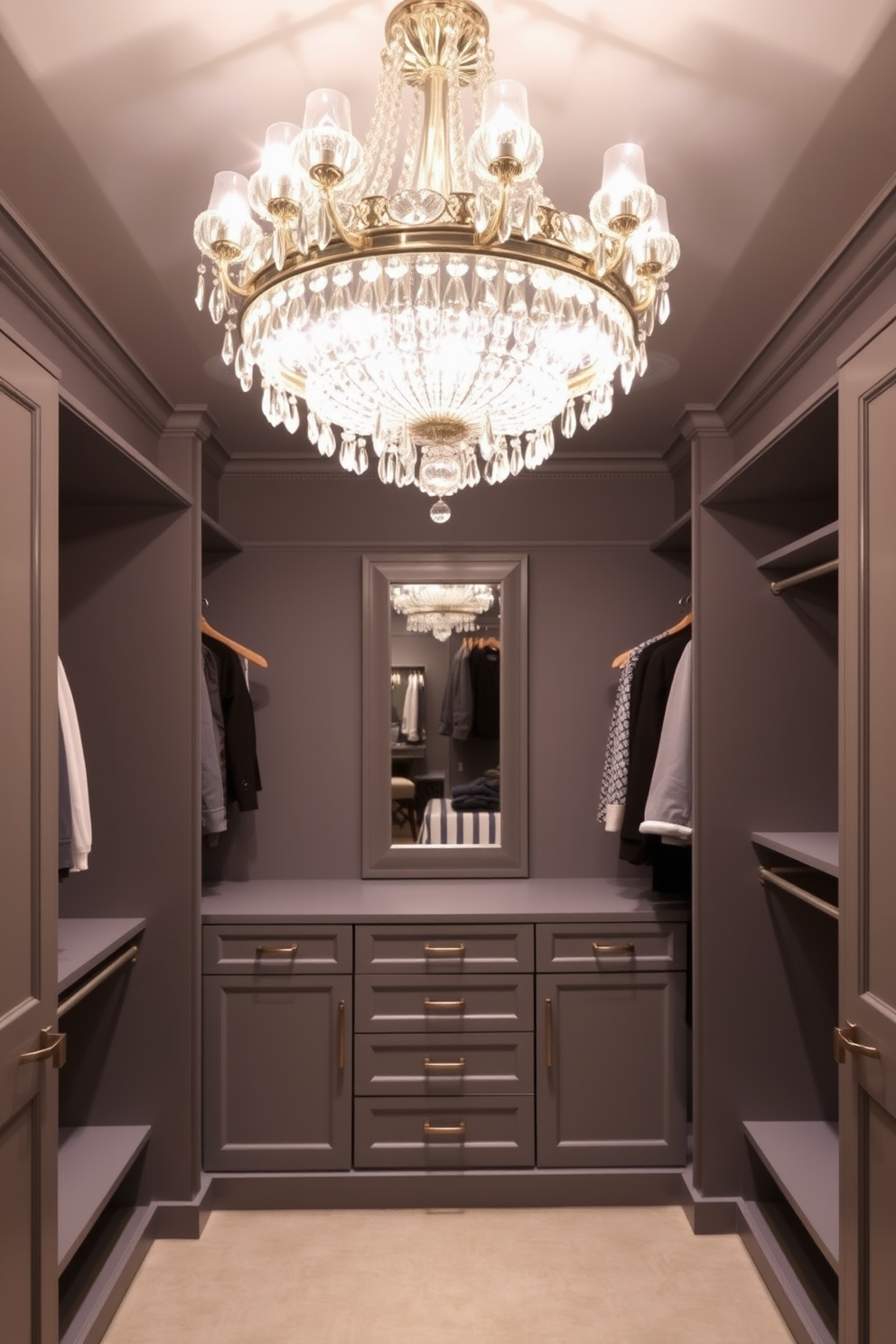 Gray Walk In Closet Design Ideas 2