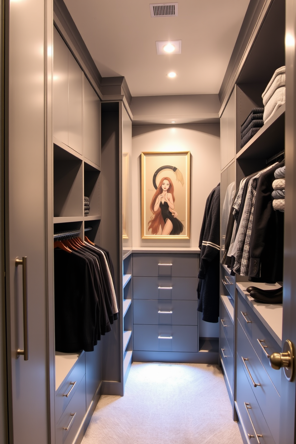 Gray Walk In Closet Design Ideas 22