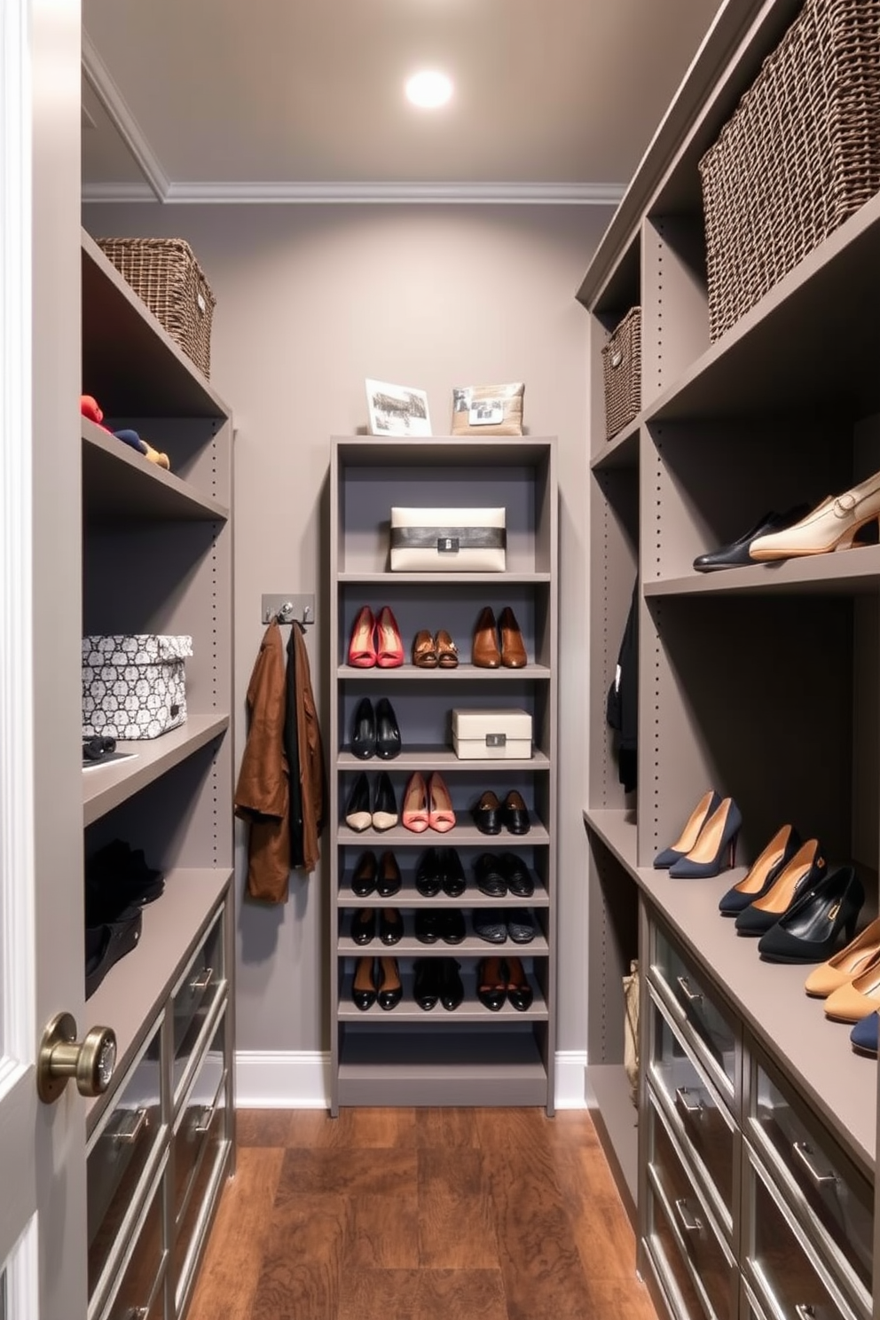 Gray Walk In Closet Design Ideas 3