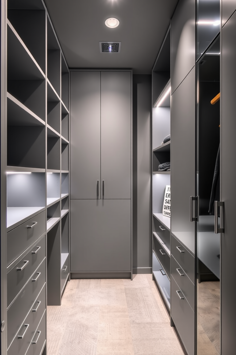 Gray Walk In Closet Design Ideas 30