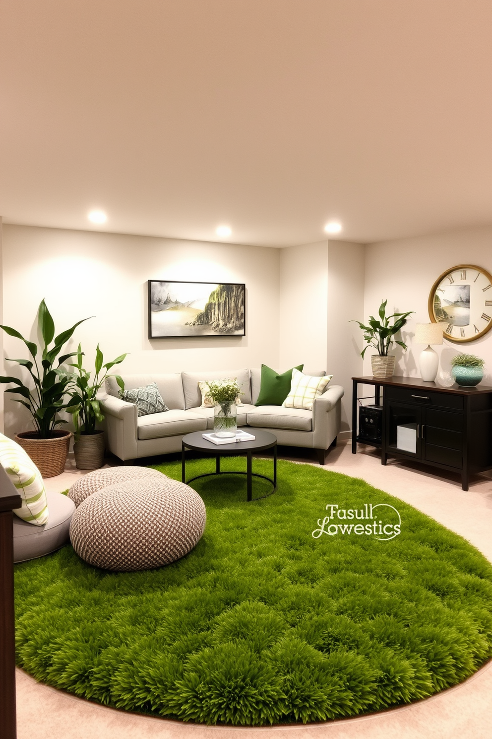 Green Basement Design Ideas 23