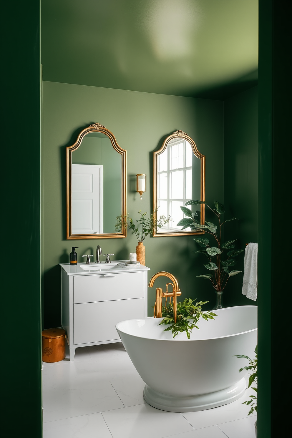 Green Bathroom Design Ideas 29