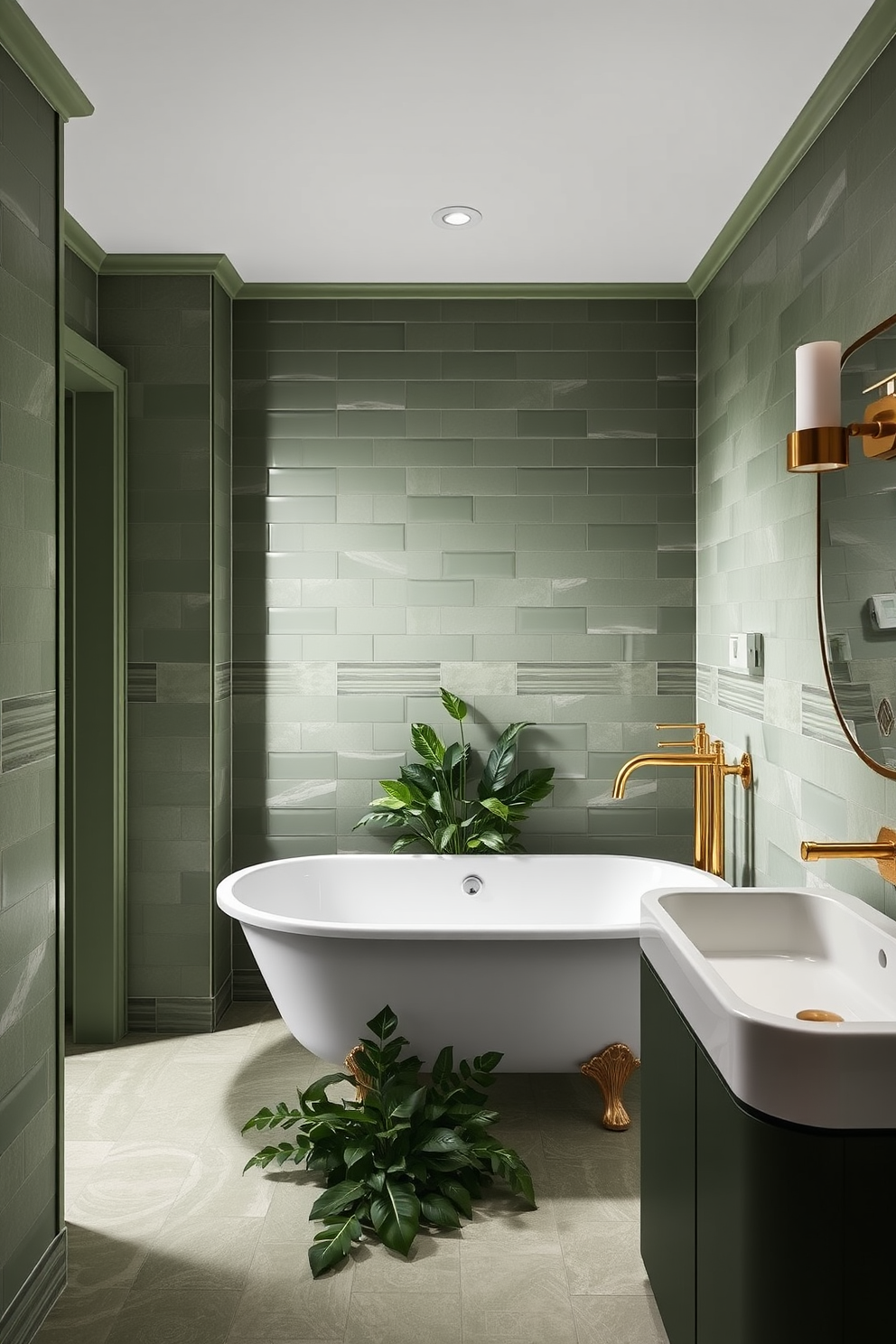 Green Bathroom Design Ideas 30