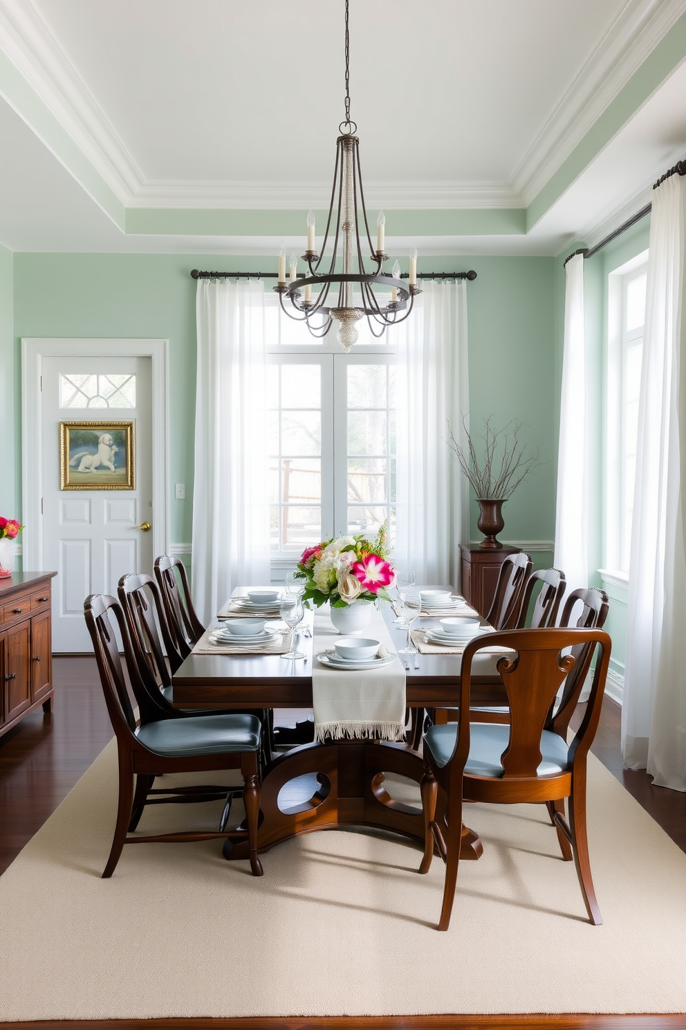 Green Dining Room Design Ideas 21