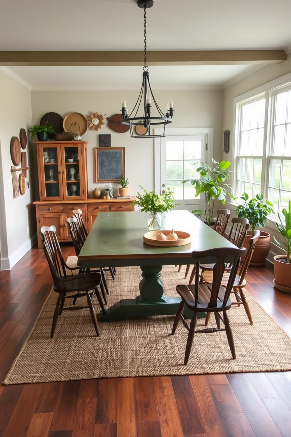 Green Dining Room Design Ideas 24