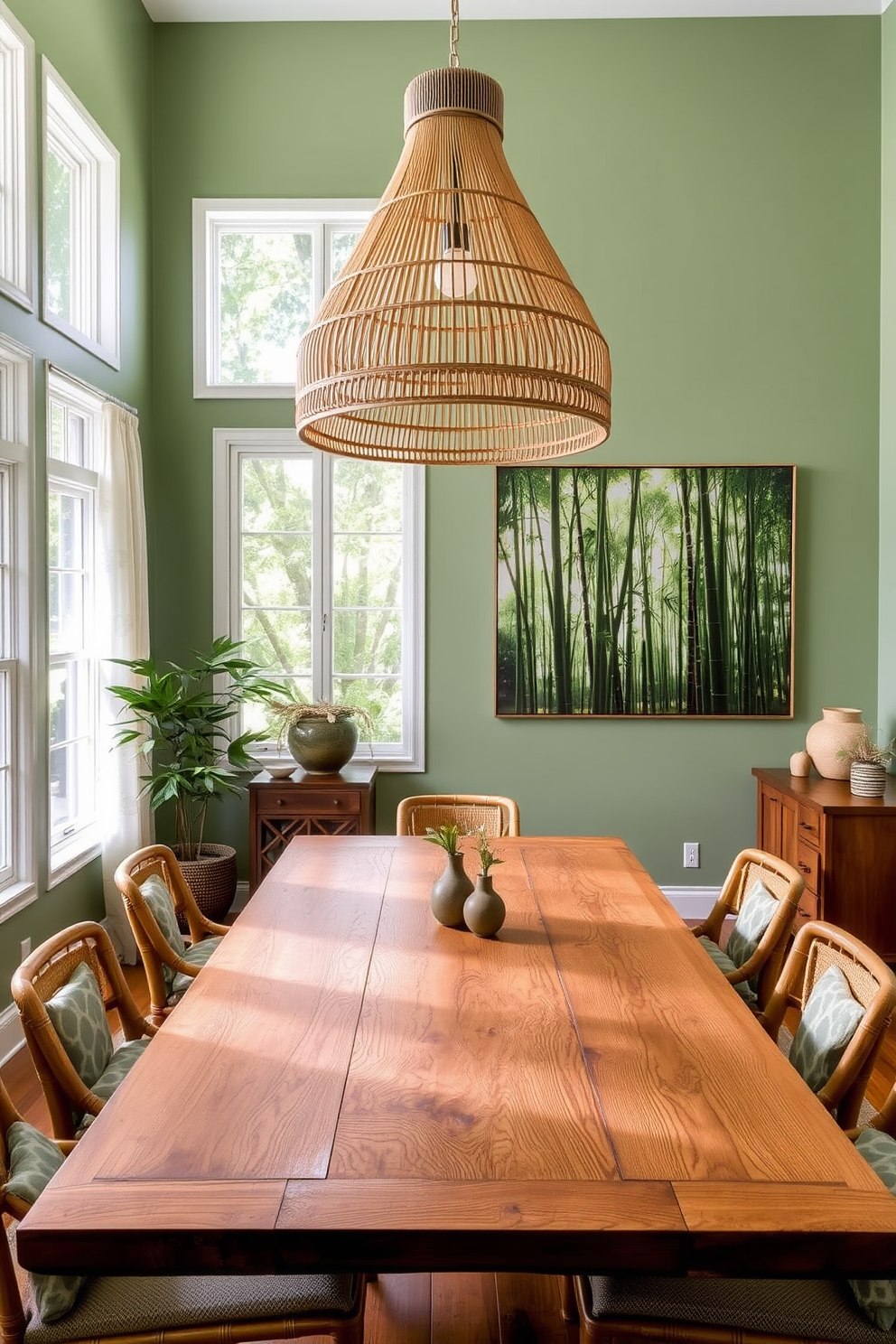 Green Dining Room Design Ideas 25