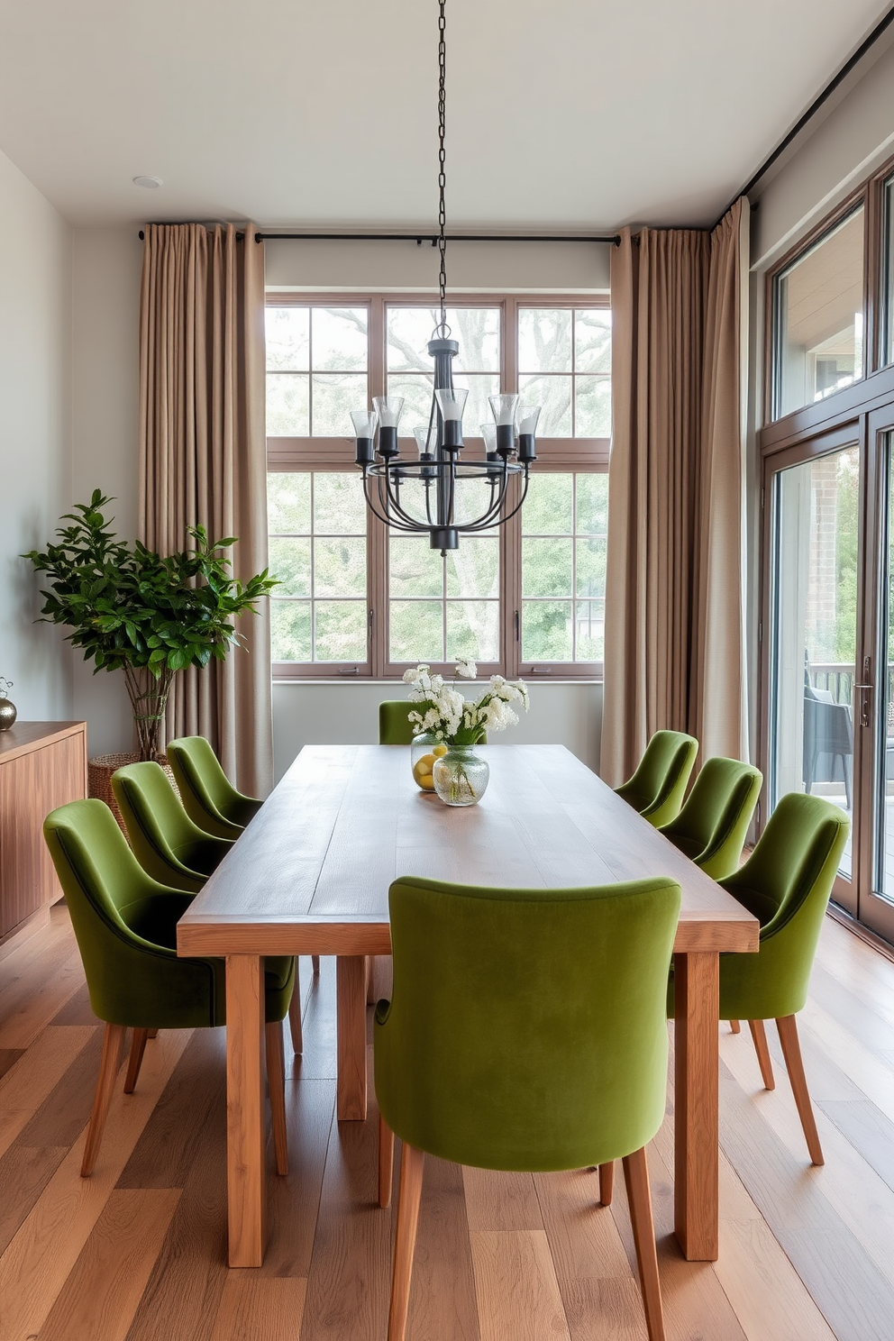 Green Dining Room Design Ideas 5