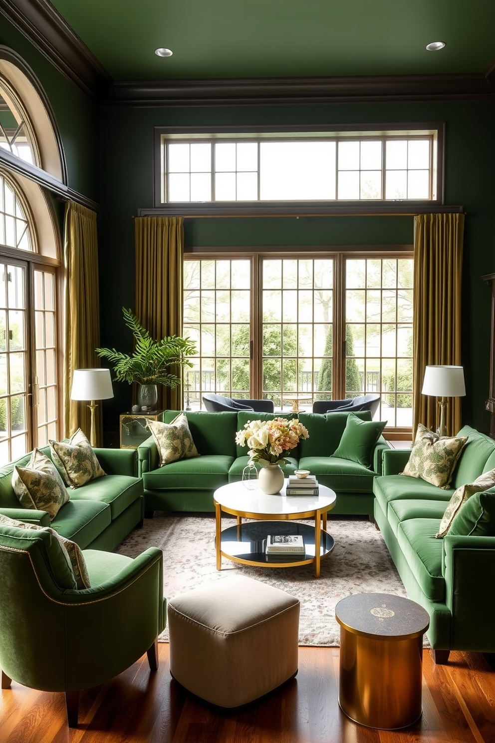 Green Family Room Design Ideas 10