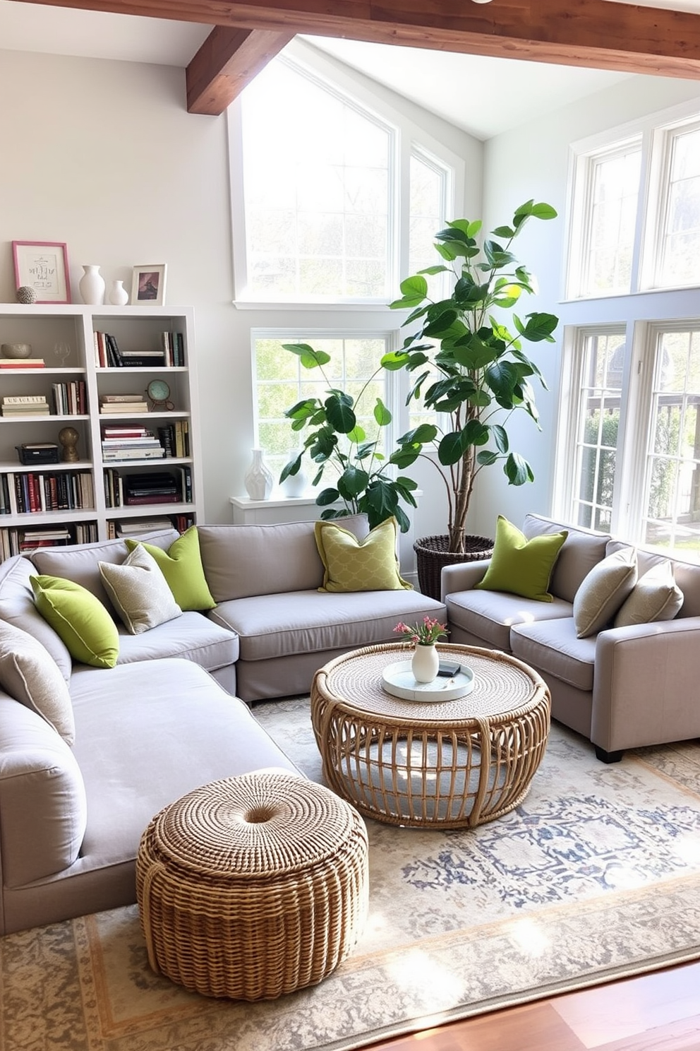 Green Family Room Design Ideas 2