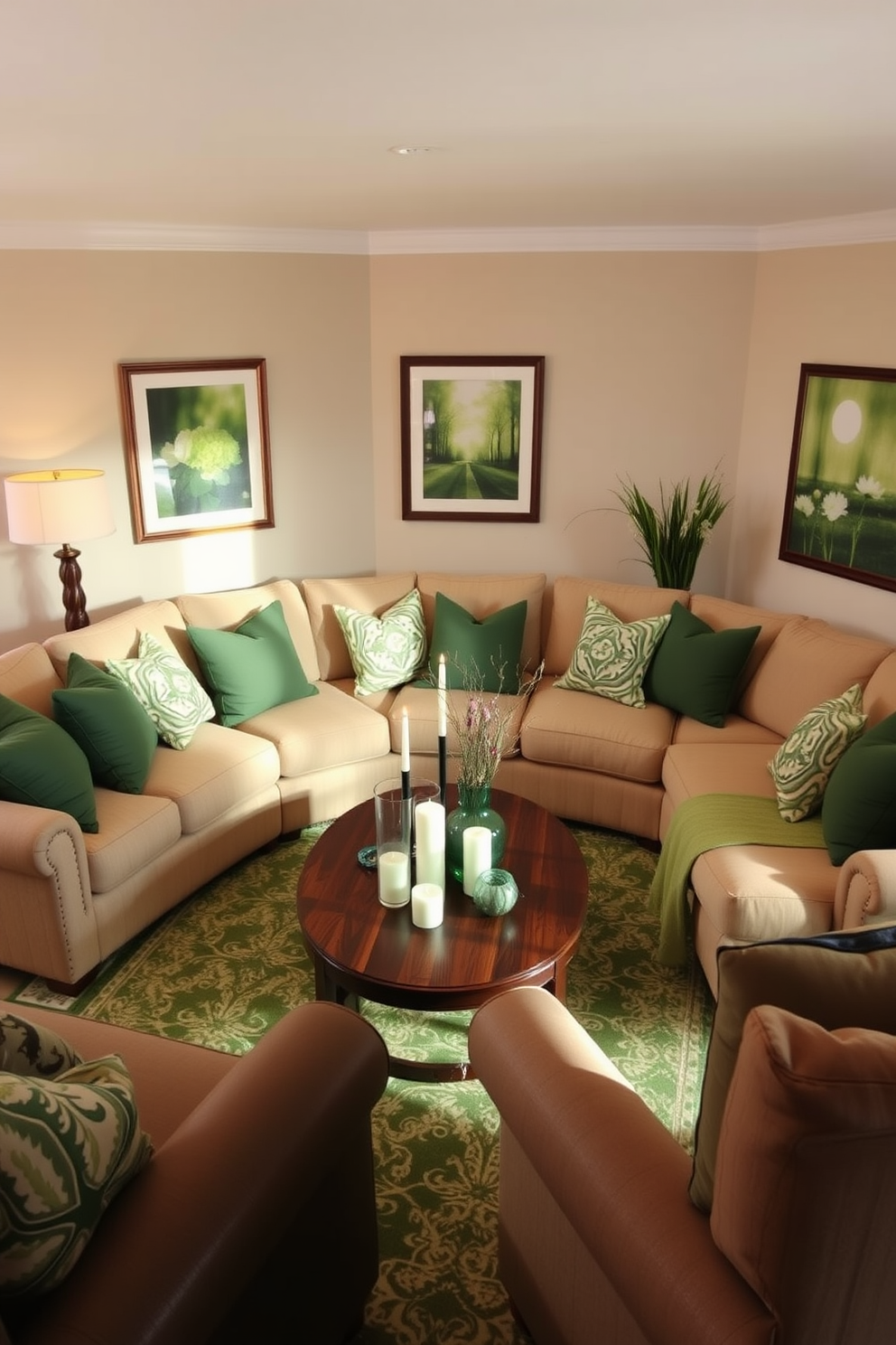 Green Family Room Design Ideas 25