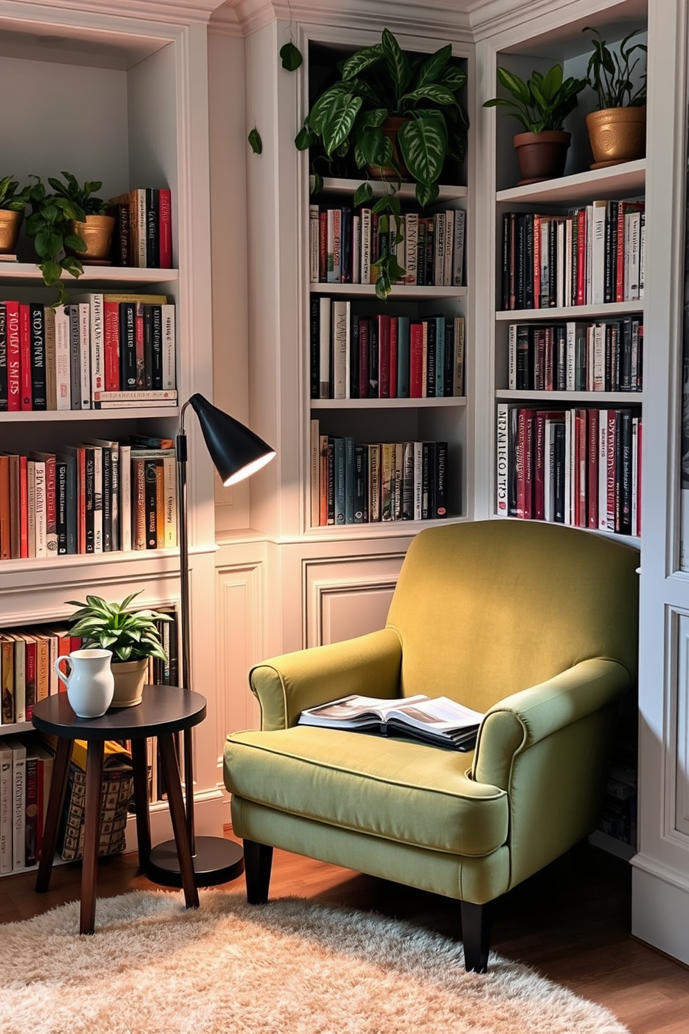 Green Home Library Design Ideas 1