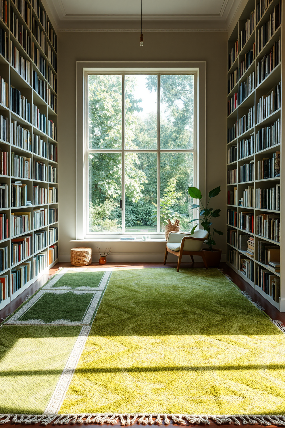 Green Home Library Design Ideas 10