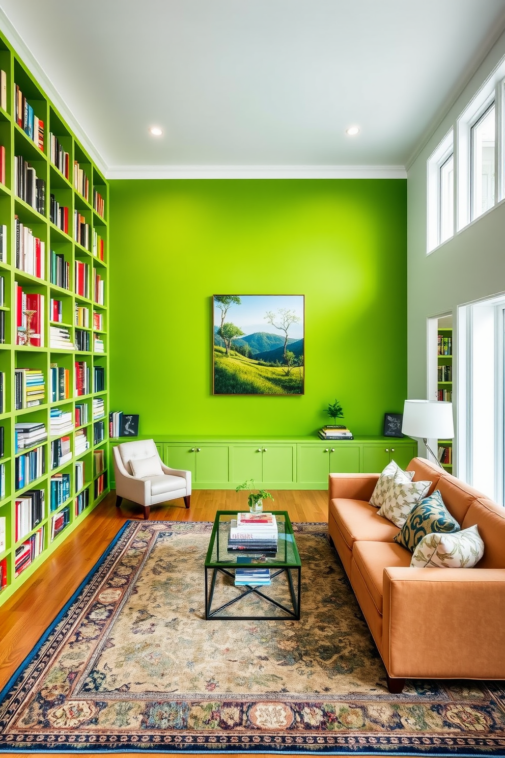 Green Home Library Design Ideas 16