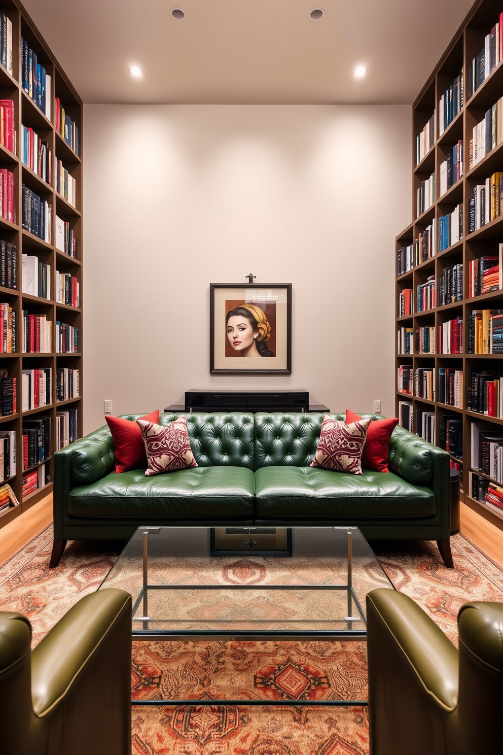 Green Home Library Design Ideas 18