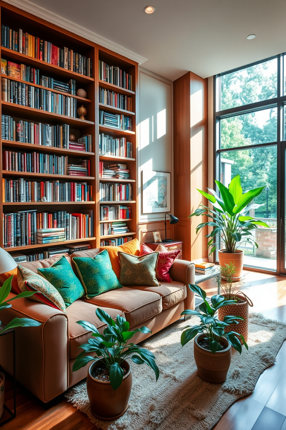 Green Home Library Design Ideas 19