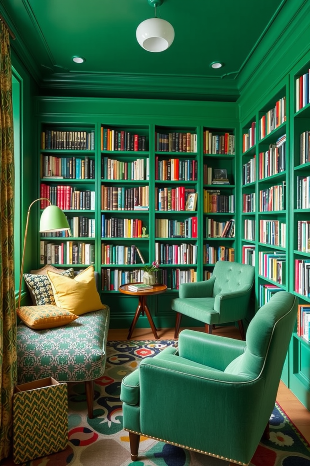 Green Home Library Design Ideas 26