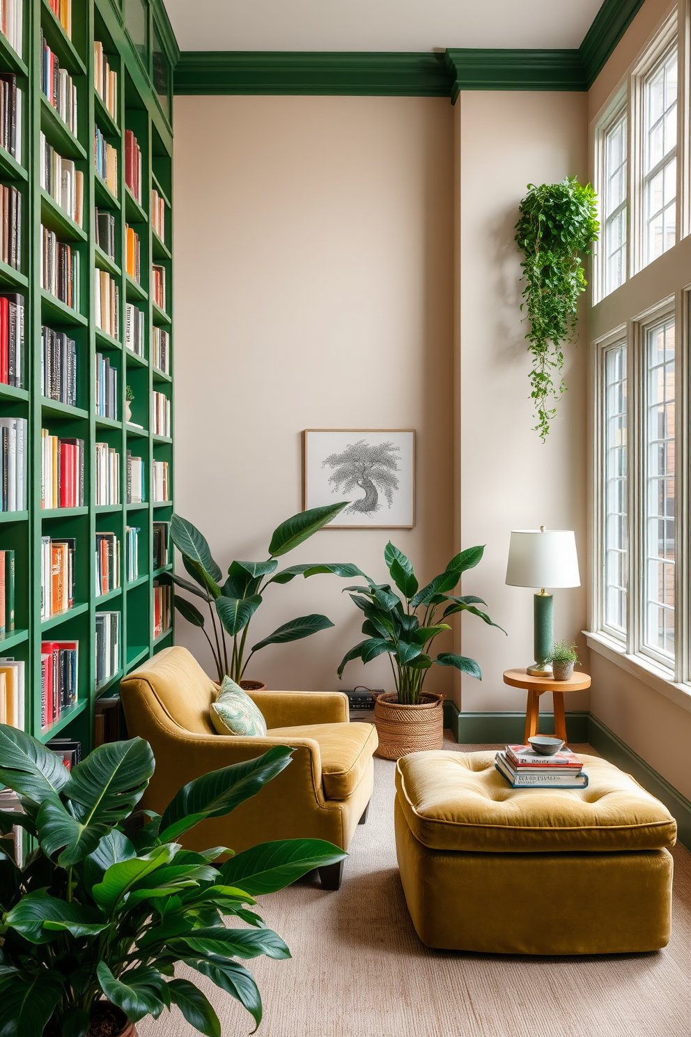 Green Home Library Design Ideas 27